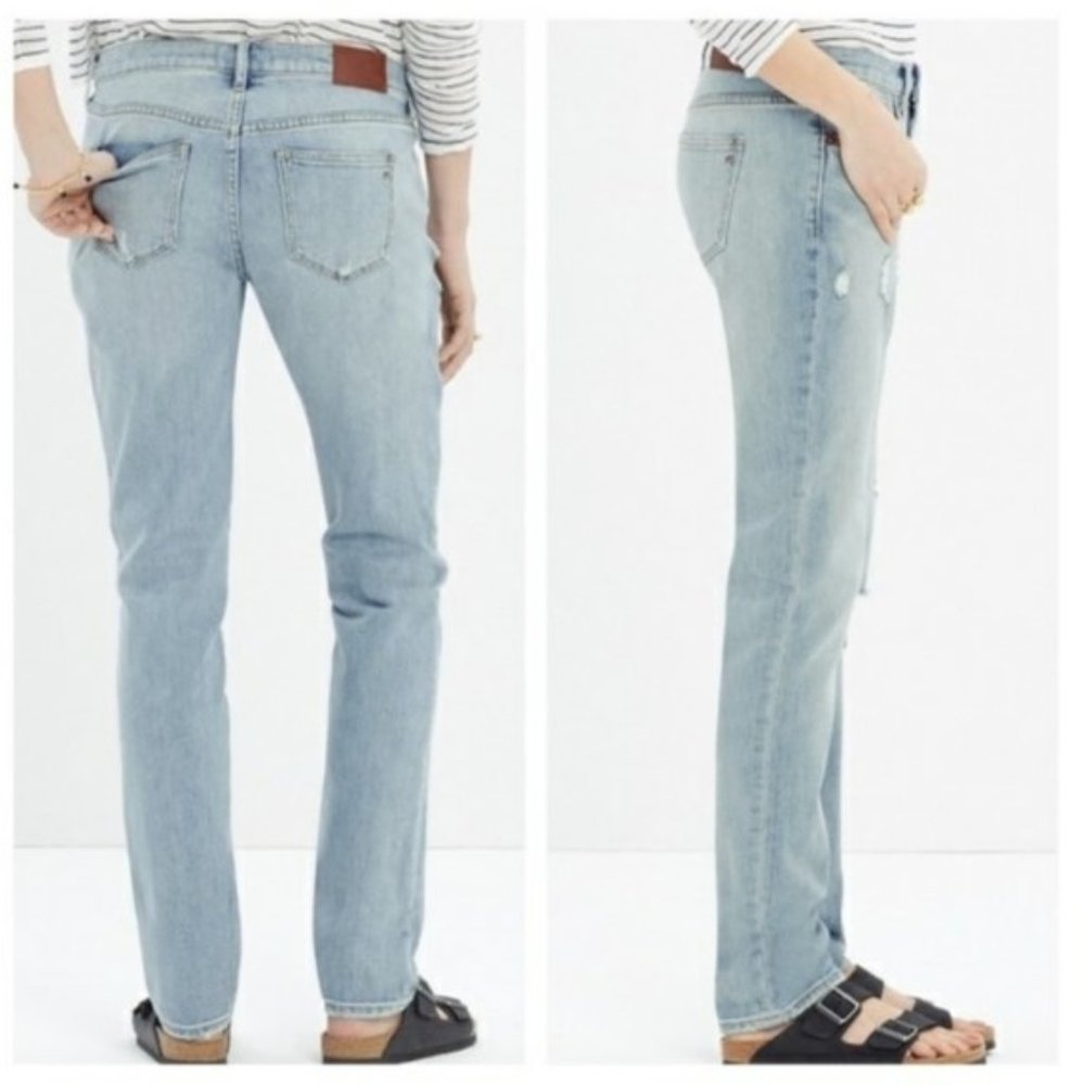 Madewell Slim Boyjean Distressed Kinsey Wash 25 - Picture 4 of 16